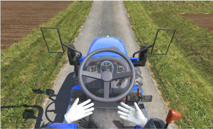農業トラクター運転中の事故体験VR